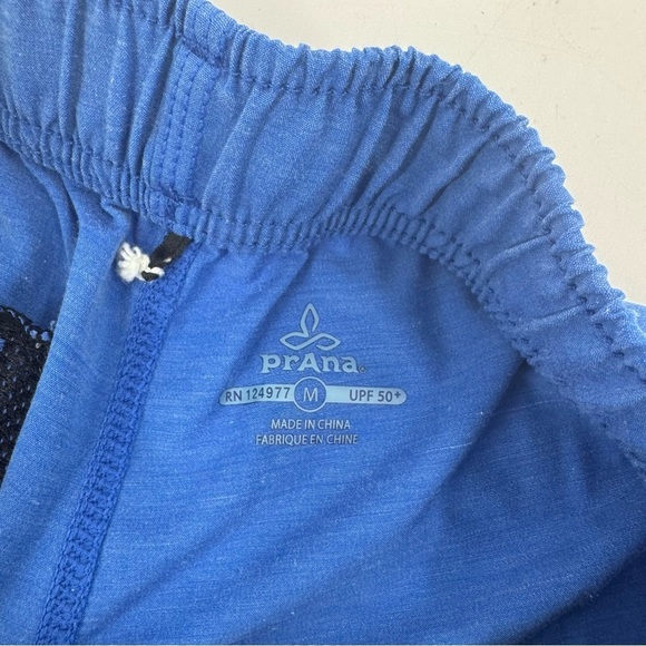 Prana Athletic Shorts Blue Elastic Waistband - Picture 5 of 10